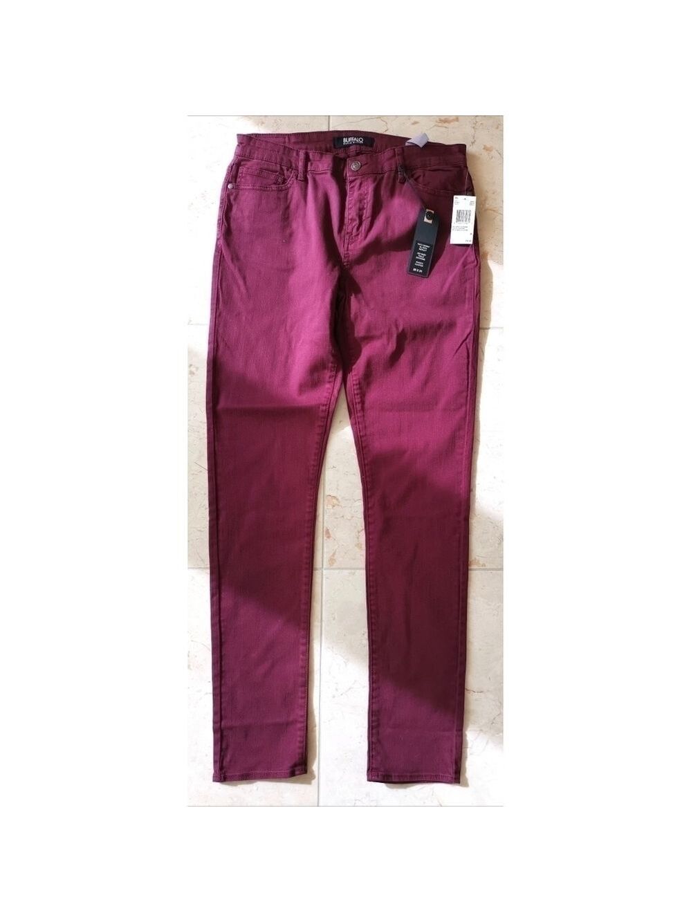 Buffalo David Bitton Slim Straight Jeans Merlot Mid Rise